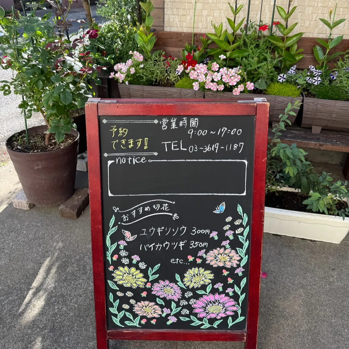 花庫の看板が新しくなりました🍀